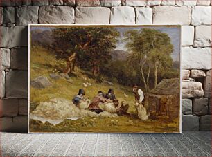 Πίνακας, Sheep Shearing (1849) by David Cox