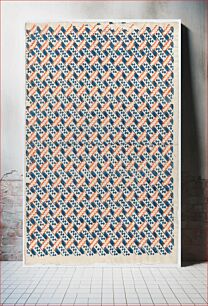 Πίνακας, Sheet with overall orange and blue geometric pattern