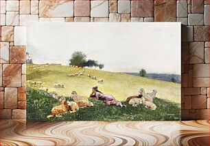 Πίνακας, Shepherdess of Houghton Farm (1878) by Winslow Homer
