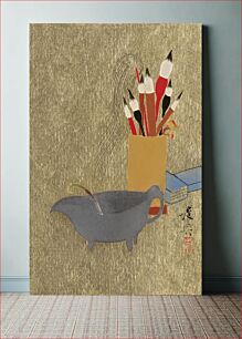 Πίνακας, Shibata Zeshin's Kettle and Box with Paint Brushes (1807-1891)