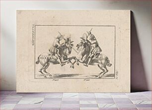 Πίνακας, Shield and sword fight on horseback