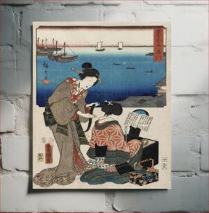 Πίνακας, Shinagawa by Utagawa Hiroshige and Utagawa Kunisada
