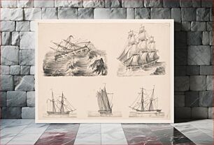 Πίνακας, [Ships at sea, some undersail, one shipwreck] / C. Köpper