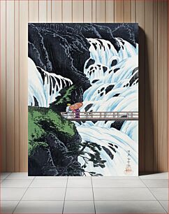 Πίνακας, Shiragumo Waterfall of Nikkō (1910) by Hiroaki Takahashi