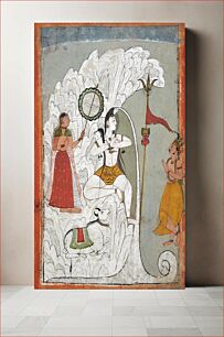 Πίνακας, Shiva Bearing the Descent of the Ganges River, folio from a Hindi manuscript by the saint Narayan