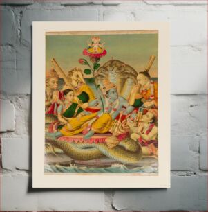 Πίνακας, Shri Sheshanarayana, Vishnu Narayana on Shesha, India