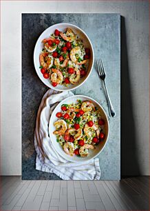 Πίνακας, Shrimp and Rice Salad Σαλάτα με γαρίδες και ρύζι