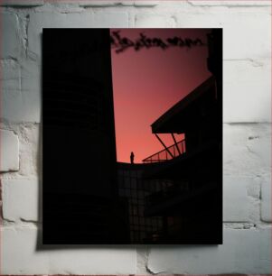 Πίνακας, Silhouette at Sunset Σιλουέτα στο ηλιοβασίλεμα