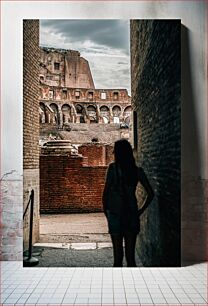 Πίνακας, Silhouette at the Colosseum Σιλουέτα στο Κολοσσαίο