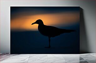 Πίνακας, Silhouette of a Bird at Sunset Σιλουέτα ενός πουλιού στο ηλιοβασίλεμα