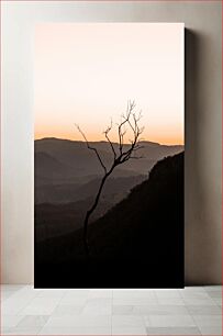 Πίνακας, Silhouette of a Tree at Sunset Σιλουέτα ενός δέντρου στο ηλιοβασίλεμα