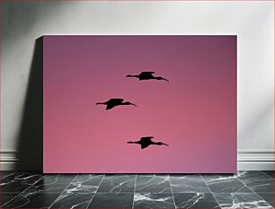 Πίνακας, Silhouette of Birds at Sunset Σιλουέτα των πουλιών στο ηλιοβασίλεμα