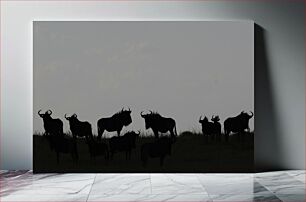 Πίνακας, Silhouettes of Wildebeest Silhouettes of Wildebeest