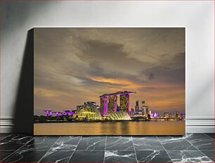 Πίνακας, Singapore Skyline at Sunset Ο ορίζοντας της Σιγκαπούρης στο ηλιοβασίλεμα