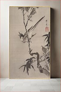 Πίνακας, Singing Bird on a Branch by Kawanabe Kyosai
