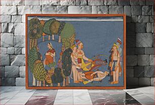 Πίνακας, Sita in the Forest Grove (left); Rama and Lakshmana Stricken (right), Folio from the "Shangri" Ramayana (Adventures of Rama)