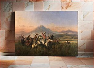 Πίνακας, Six Horsemen Chasing Deer, Raden Saleh