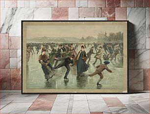 Πίνακας, Skating / Hy Sandham ; aquarelle print by L. Prang & Co