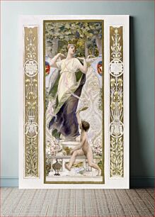 Πίνακας, Sketch for the Holiday Staircase of the Paris City Hall: The Feminine Toilet (1888-1898) by Luc-Olivier Merson