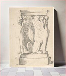 Πίνακας, Sketch of a Classical Pedestal with Griffins, attributed to Thomas Hardwick
