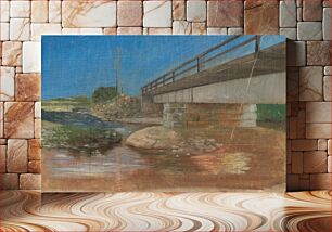 Πίνακας, Sketch of a landscape with a bridge, Aurel Ballo
