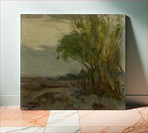 Πίνακας, Sketch of a landscape with a tree in a foreground, Karol Miloslav Lehotský