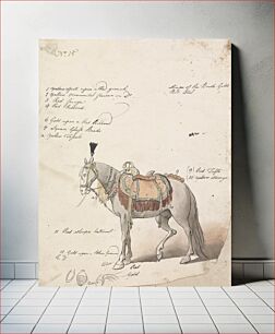 Πίνακας, Sketch of an Elaborately Saddled Horse