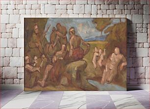 Πίνακας, Sketch of composition with bathing people by Milan Thomka Mitrovský