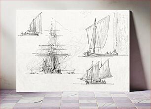 Πίνακας, Sketches of Ships, Venice, Italy (October 1872) by Samuel Colman