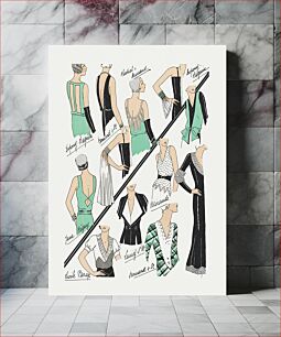 Πίνακας, Sketches taken in Couture (1931) by Dupouy-Magnin, Jane Regny, Bernard & Cie and Mirande