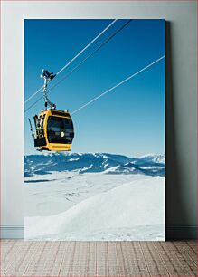 Πίνακας, Ski Lift in Snowy Mountains Τελεφερίκ σκι στα Χιονισμένα Όρη