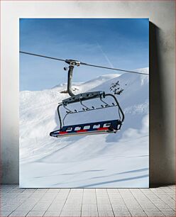 Πίνακας, Ski Lift on Mountain Τελεφερίκ σκι στο βουνό