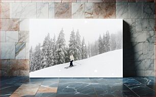 Πίνακας, Skiing in a Winter Wonderland Σκι σε μια Χειμερινή Χώρα των Θαυμάτων