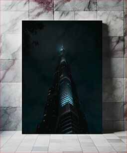 Πίνακας, Skyscraper at Night Ουρανοξύστης τη νύχτα