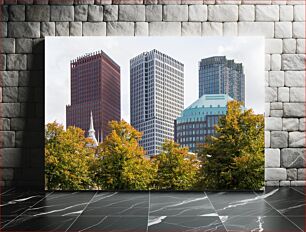 Πίνακας, Skyscrapers with Autumn Foliage Ουρανοξύστες με φθινοπωρινό φύλλωμα