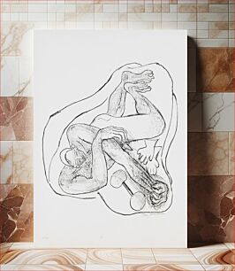 Πίνακας, Sleeping Athlete, plate 3 from the portfolio “Day and Dream” by Max Beckmann