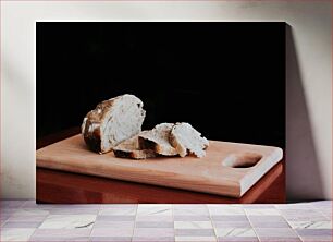 Πίνακας, Sliced Bread on Cutting Board Ψωμί σε φέτες σε σανίδα κοπής