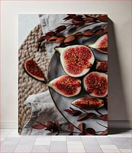 Πίνακας, Sliced Figs on a Plate Σύκα σε φέτες σε πιάτο