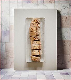 Πίνακας, Sliced Fresh Bread Φρέσκο ​​ψωμί σε φέτες