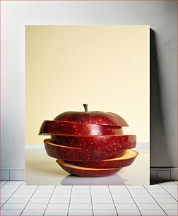 Πίνακας, Sliced Red Apple Κόκκινο Μήλο σε φέτες