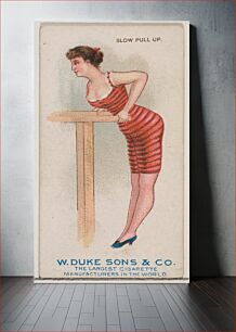 Πίνακας, Slow Pull Up, from the Gymnastic Exercises series (N77) for Duke brand cigarettes issued by W. Duke, Sons & Co