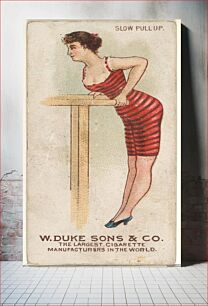 Πίνακας, Slow Pull Up, from the Gymnastic Exercises series (N77) for Duke brand cigarettes issued by W. Duke, Sons & Co. (New York and Durham, N.C.)