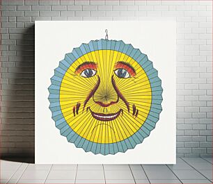 Πίνακας, Smiling sun lantern design from Papierlaternen–Fabrik Riethmüller maker's catalog (Paper Lantern Sun) (ca. 1880) published in Kirchheim unter Teck, Germany