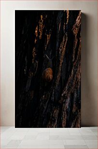 Πίνακας, Snail on Tree Bark in Shadow Σαλιγκάρι σε φλοιό δέντρου στη σκιά