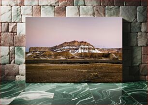 Πίνακας, Snow-Capped Desert Mountains at Dusk Χιονισμένα βουνά της ερήμου στο σούρουπο