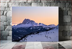 Πίνακας, Snow-Capped Majestic Mountains at Sunrise Χιονισμένα Majestic βουνά στο Sunrise