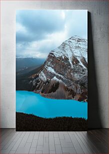Πίνακας, Snow-Capped Mountain and Blue Lake Χιονισμένο βουνό και Γαλάζια Λίμνη