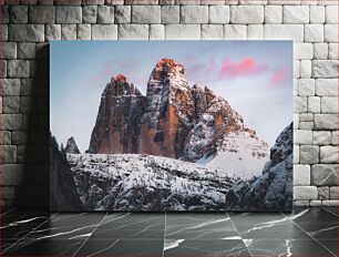 Πίνακας, Snow-Capped Mountain at Dawn Χιονισμένο βουνό την αυγή