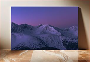 Πίνακας, Snow-Capped Mountain at Dusk Χιονισμένο βουνό στο σούρουπο