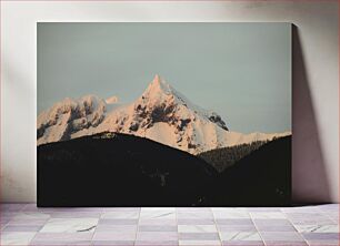 Πίνακας, Snow-capped Mountain Peak at Sunset Χιονισμένη βουνοκορφή στο ηλιοβασίλεμα